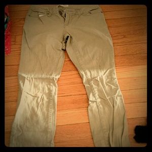 Tan skinny khaki